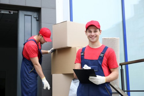 Professional team handling office relocation in London