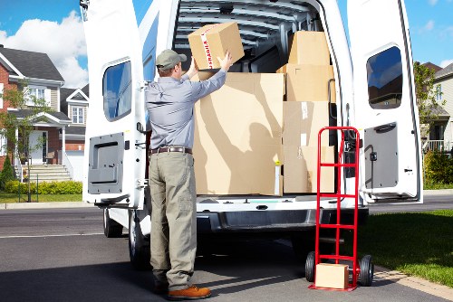 Crew loading a truck during a house move